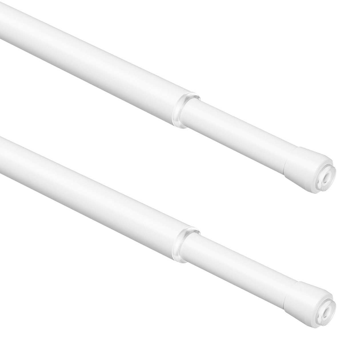 Allecto - Telescopische Klemstang - 2-in-1 Tension Rod - Geen boren - Wit - Verstelbaar van 80-110 cm - Ideaal voor ramen en kasten - Makkelijk te ..