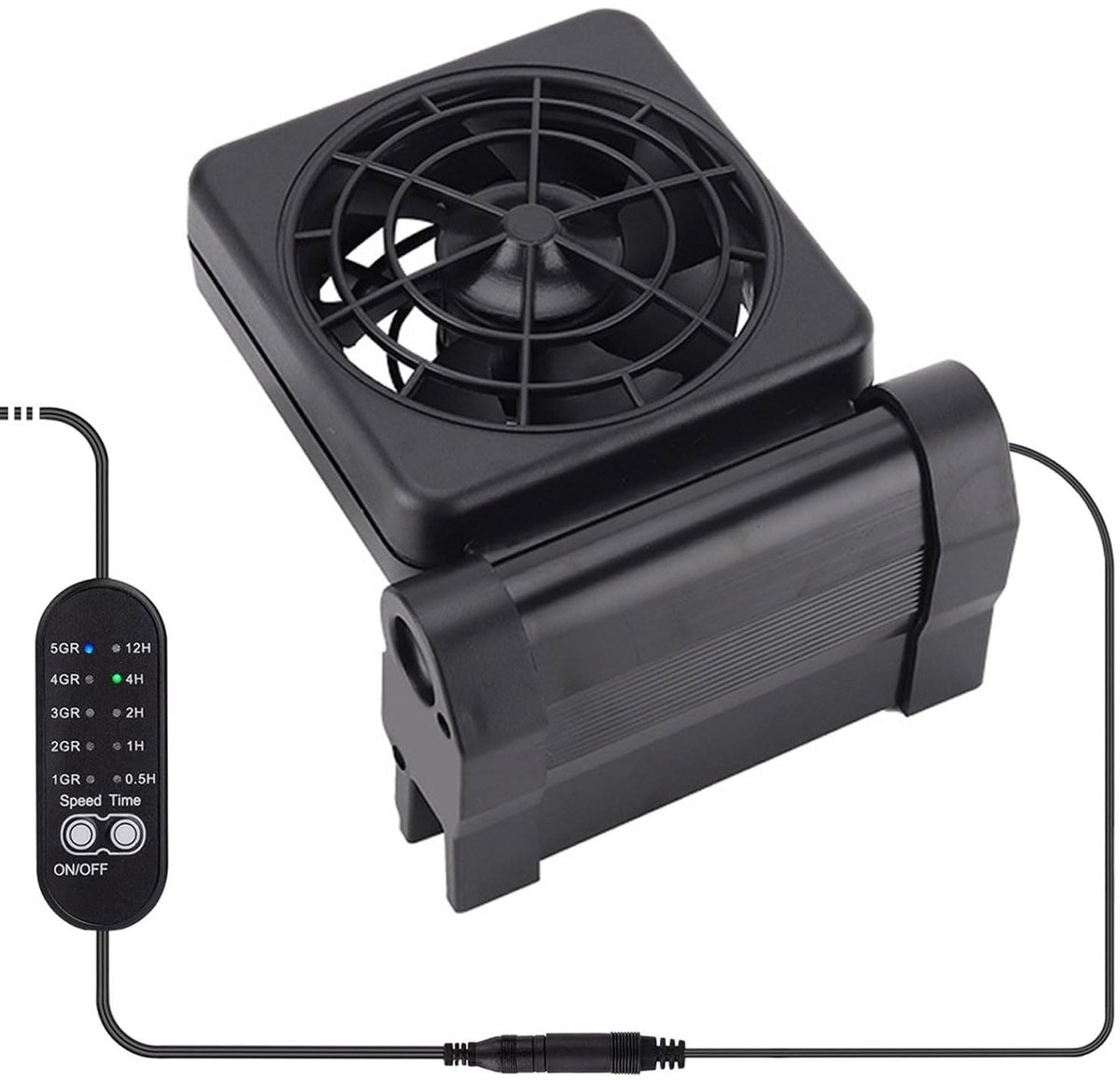 Allecto - Aquarium Ventilator - Koeler voor Aquaria tot 30 cm - Verstelbare Luchtstroom - Timerfunctie - Efficiënte Koeling - Ideaal voor Aquariums...