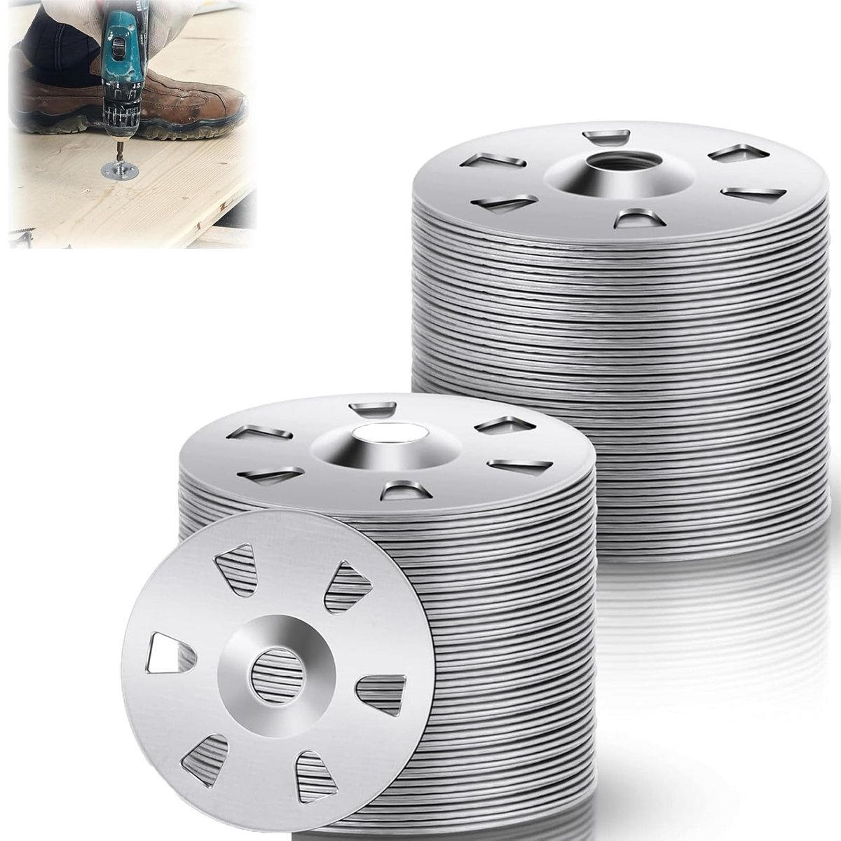 200 Stuks 35mm Diameter Wasmachine, Isolatieplaten, Tegelsteunen en Geëmailleerde Stalen Pluggen voor Composietplaten en Thermoplaat Isolatie