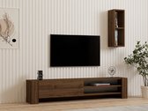 Skye Decor, Tv-standaard, Naz, Gemelamineerde spaanplaat, Walnoot, 160 x 26,8 x 33 cm