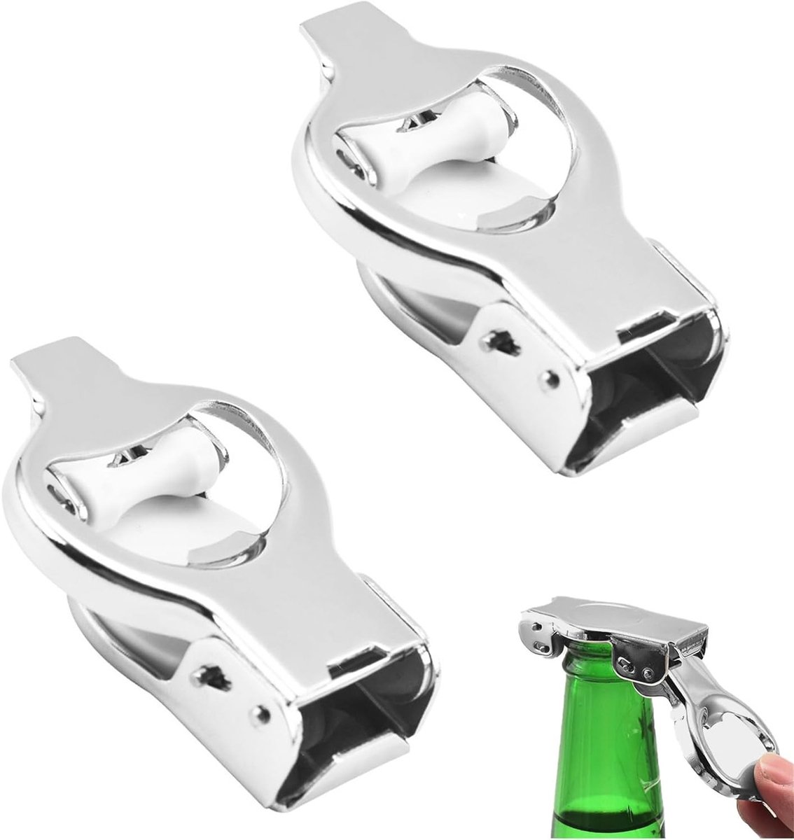 2 Pcs Vouwbare Flesopener - Multifunctionele Flesopener - Herbruikbare Bierflesdop - Multifunctionele Gereedschap - Blikopener - Flesdop