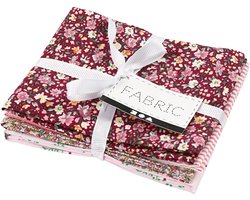 Creativ Company Patchworkstof – Fat Quarter Katoenen Stoffen – 45 x 55 cm – 4 Stuks – Roze