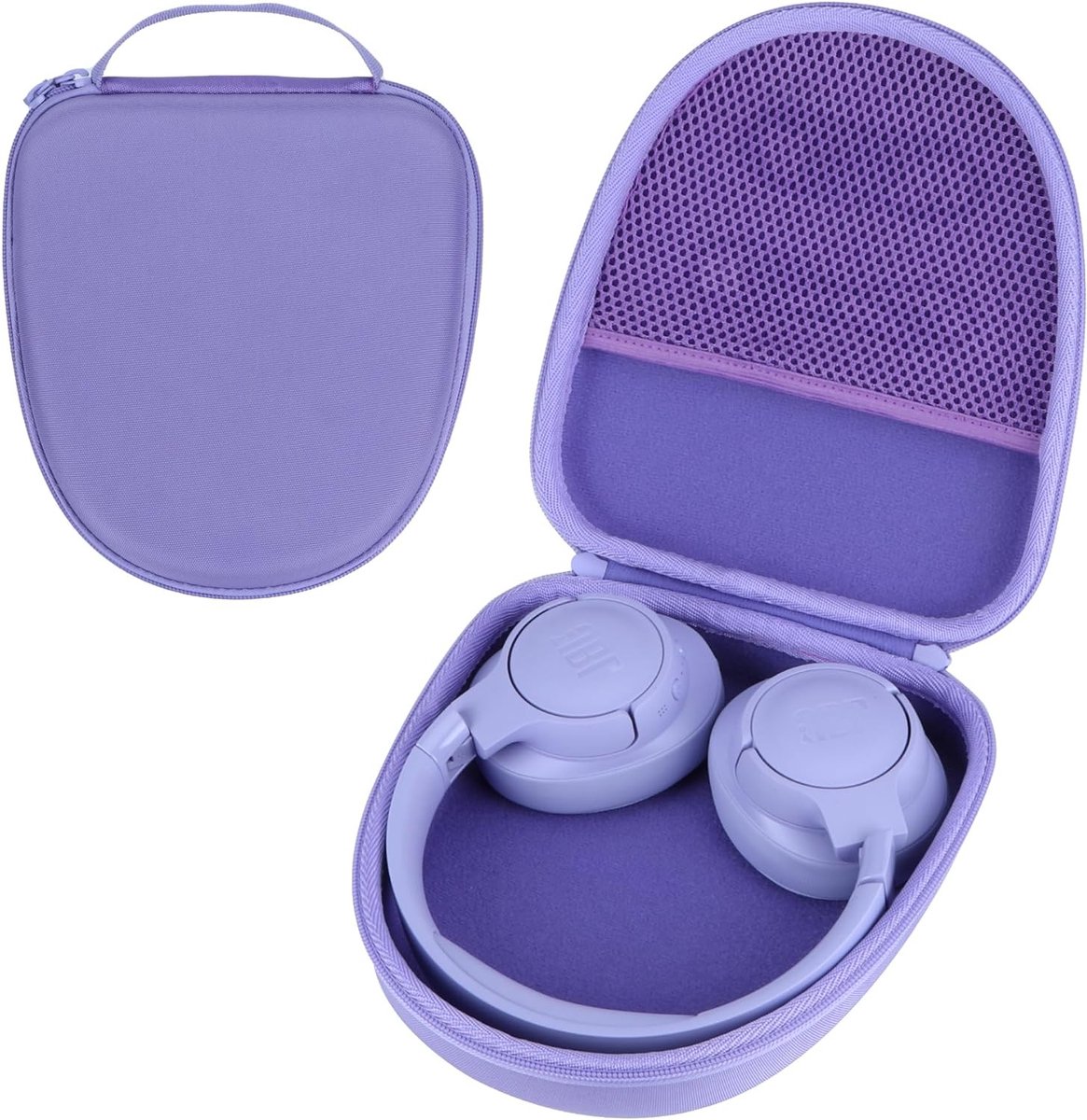 Duurzame Hard Case voor On-Ear Hoofdtelefoons - Bescherming, Reisoplossing en Accessoires voor JBL Tune en Live Series (Paars)