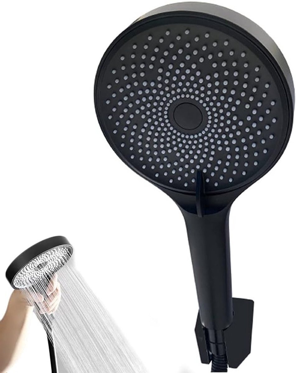 Multifunctionele handdouche - waterbesparend - zwart