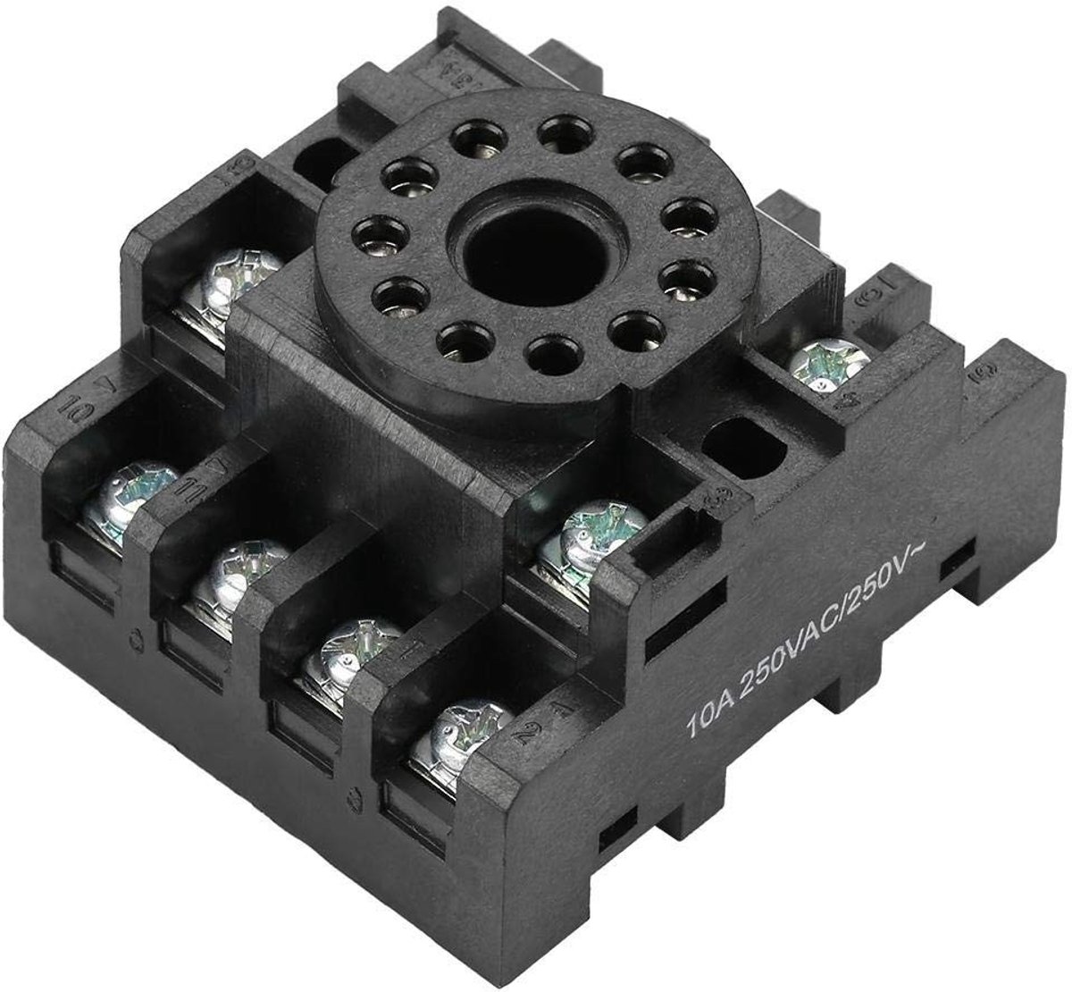Allecto - 11 Pole Power Relay - Rail Mount - Hoogwaardige 8-pins relaisbasis - Geschikt voor JQX-10F JTX-2C - Robuust - 250V/7A