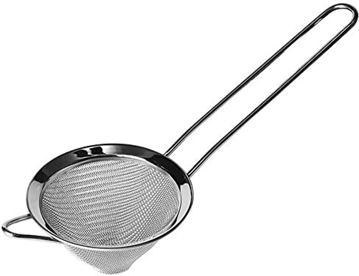 ONF3 - Fijne Mesh Zeef - Multifunctionele Conische Zeef - Ideaal voor Dranken en Voedsel - 3,5 inch - Roestvrij Staal - Geschikt voor Koffie The...