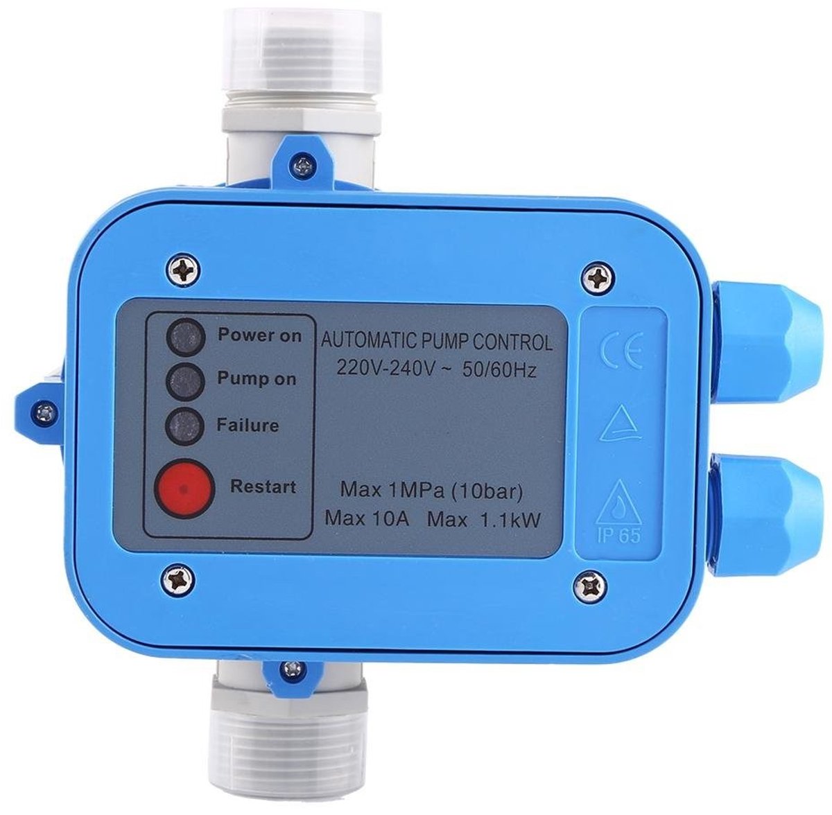 ONF3 - Drukregelaar - Automatische drukregulator - Betrouwbaar en duurzaam - Blauw - Waterpomp accessoire - Ideaal voor thuisgebruik - 10 bar