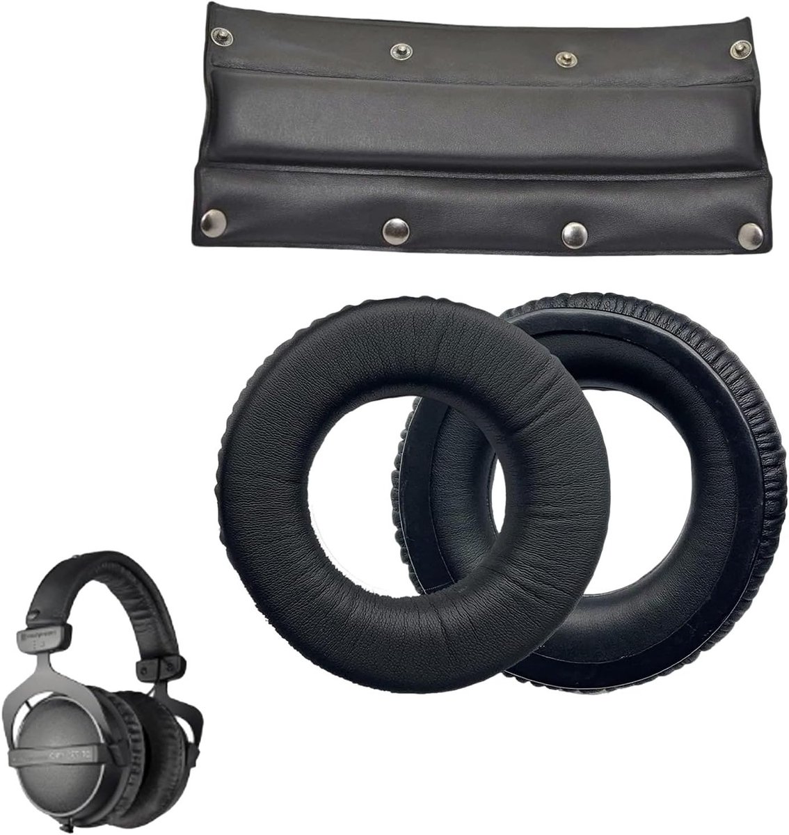 Vervangende Hoofdband met Eiwit Leer Kussens voor Comfort tijdens Muziek en Gaming Ervaring