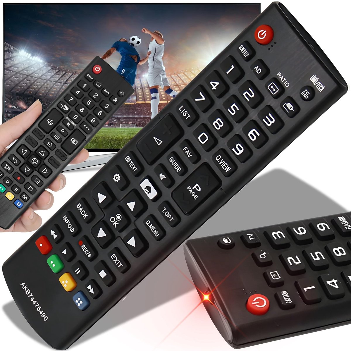 Retoo Universele Afstandsbediening voor LG TV - Direct Gebruik, Geen Configuratie Nodig