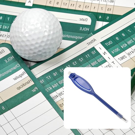 Golf Scoring Potloden met Gum - 20 Stuks Ronde Clip Plastic 2H Hoogwaardige Markers voor Sportevenementen en Vergaderingen - Blauw van GOLF — afbeelding 4