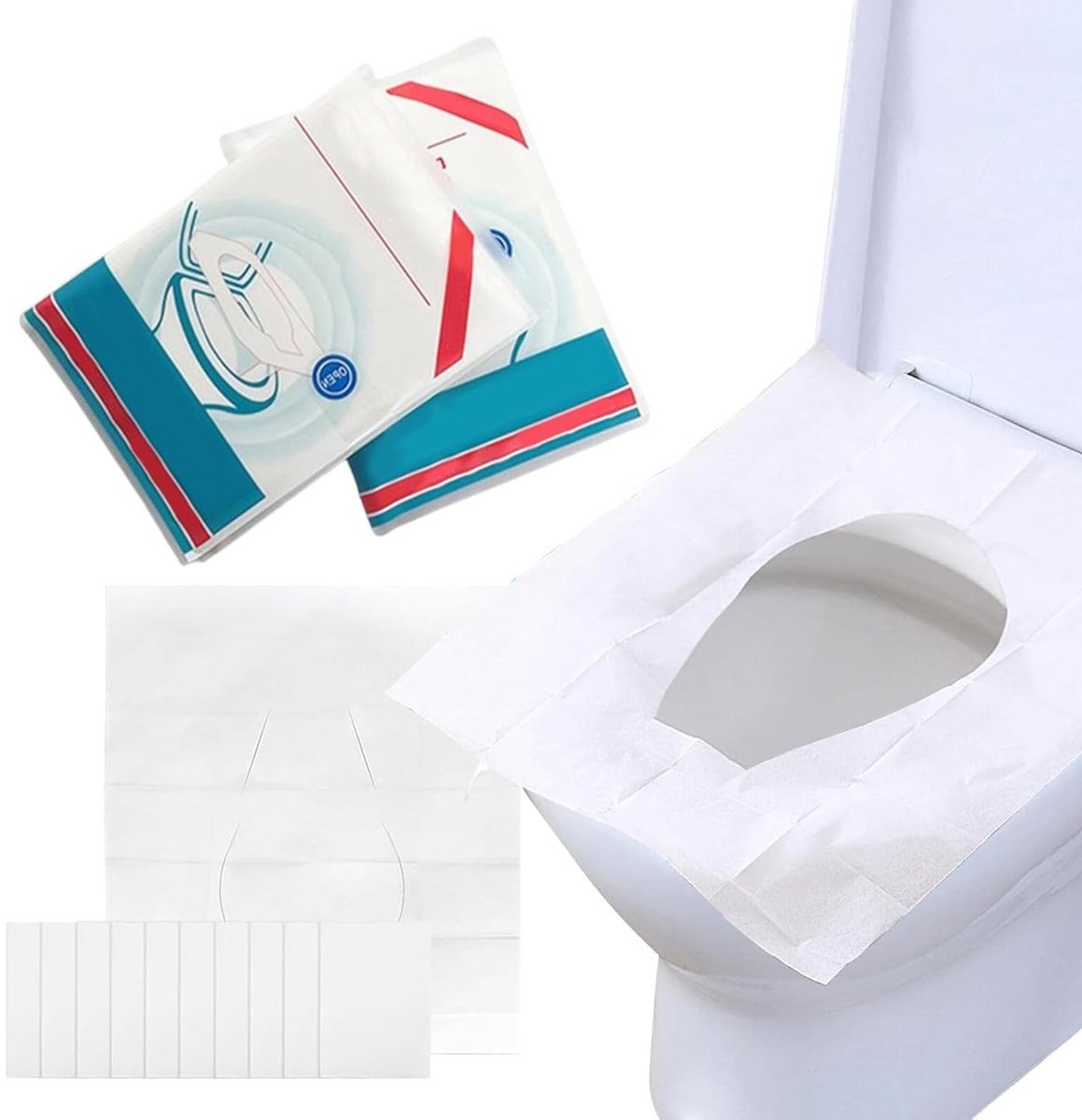 Hernieuwbare en Afwasbare Toiletbril Covers - 100 Stuks - Ideaal voor Kinderen, Ziekenhuizen en Winkels - Wateroplosbaar en Hygiënisch