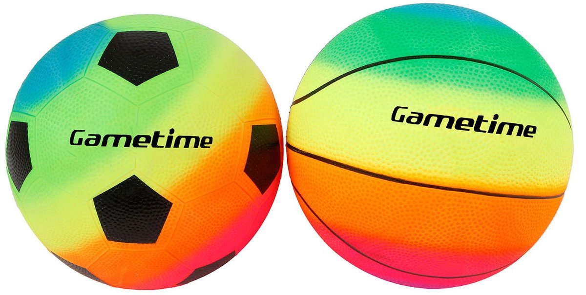 Gametime Voetbal Rainbow Junior 23 Cm Pvc