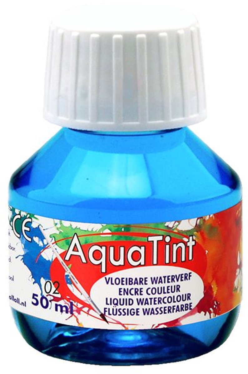 Collall waterverf aqua tint lichtblauw 50ml - creatieve verf hobby.