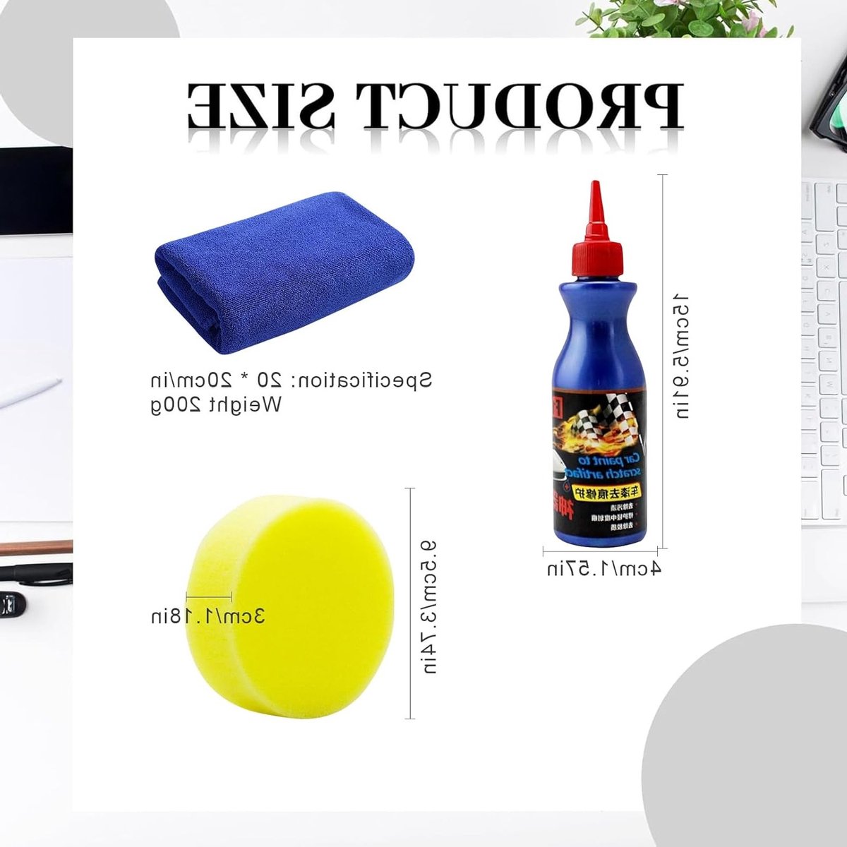 Polish voor het Verwijderen van Krassen op Auto's - 100ml Krassenverwijderaar, Auto Herstelvloeistof, Inclusief Doekjes en Spons voor Perfecte Afwerking – foto 5