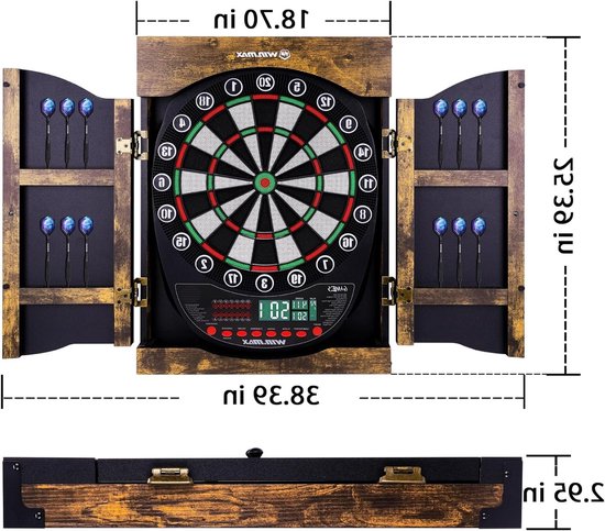 Elektronisch Dartbord - Soft Tip Bord - Spel en Plezier - 354 Spelvariaties - 50.8 cm Diameter - Met Lichten van Merkloos — afbeelding 4