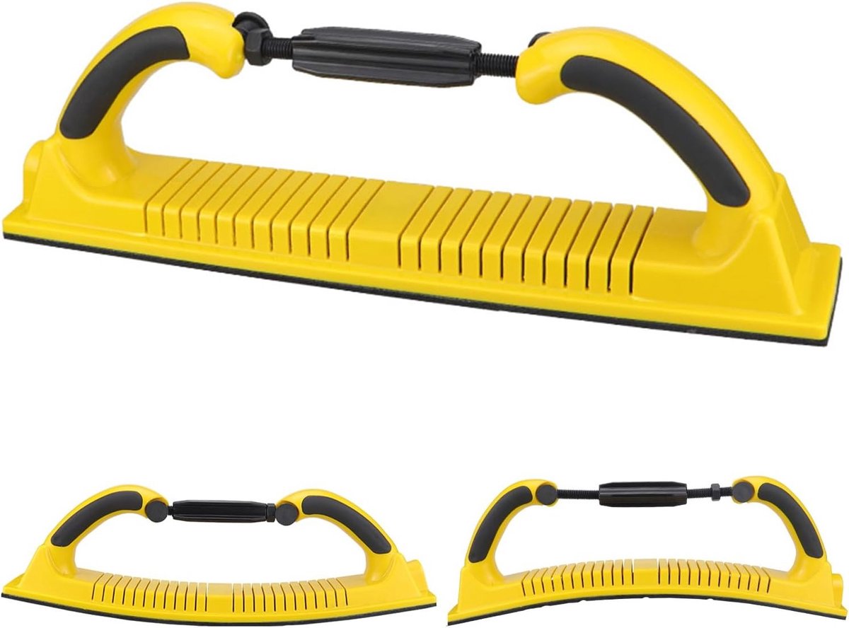 Handschuurblok - Schuurvijlblok Schuurmachine - Oppervlakken Schuren - Flexibele Kromming Instelbaar - 70 X 400 mm - Grijs