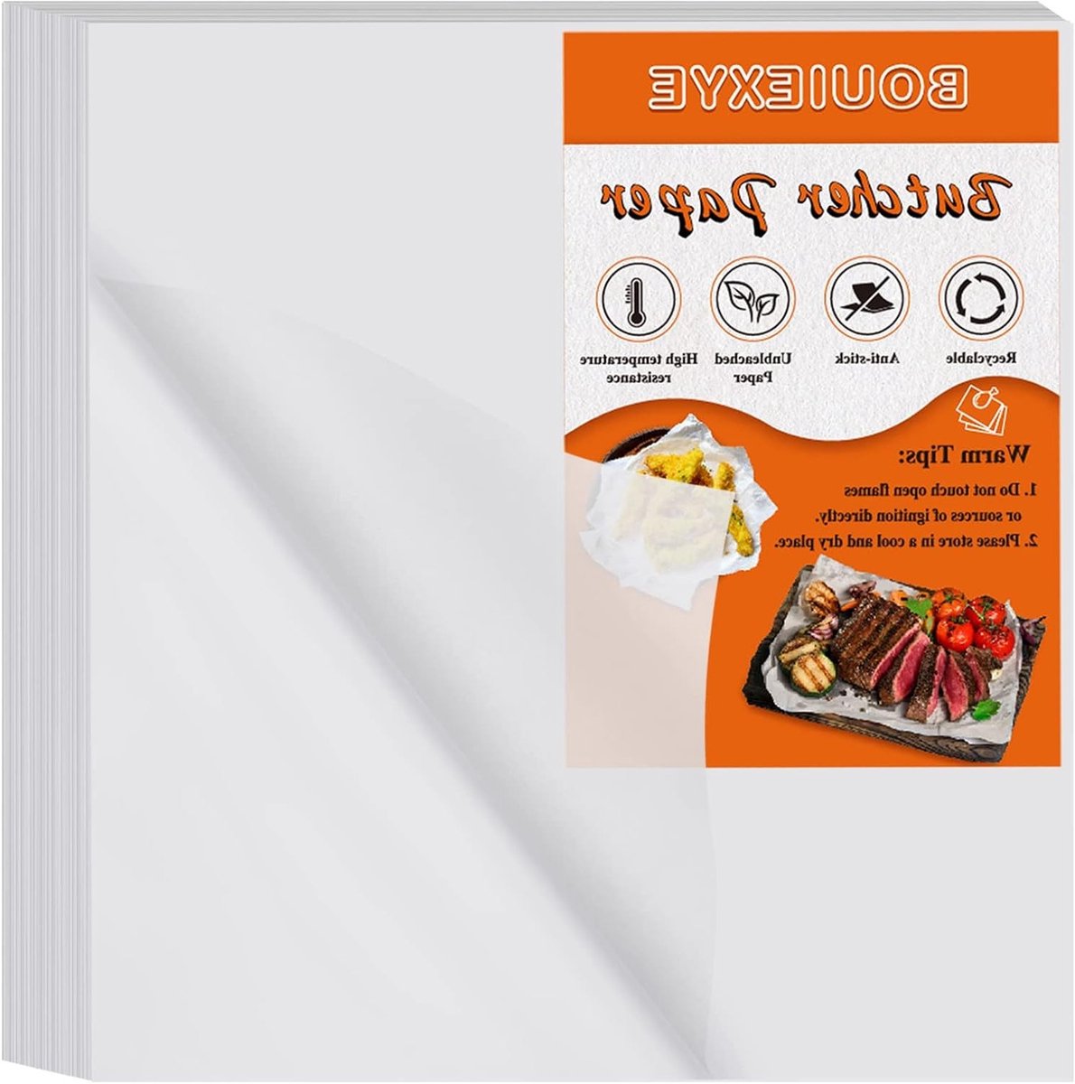120 Stuks Wit Slagerspapier Zonder Was Precut Vleesvellen voor Verpakking van Vlees en Sublimatie 12 x 12 Inch