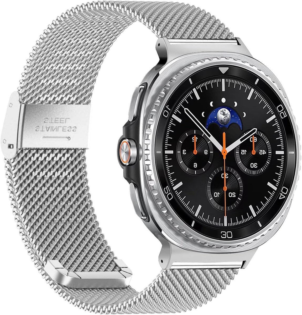 Stalen Horlogeband voor Galaxy Watch 8 Classic 46mm en Galaxy Watch 8 40mm/44mm - Duurzaam, Stijlvol en Verstelbaar