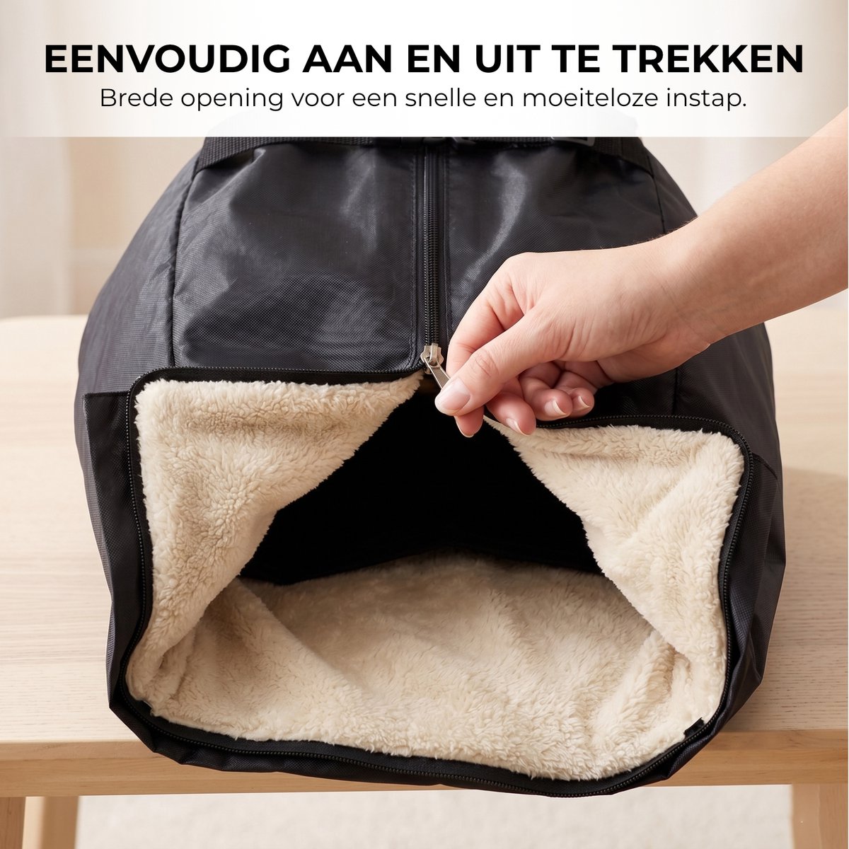 Somstyle Fleece Gevoerde Rolstoel Beenhoes - Rolstoel Deken Voetenzak - Met Binnenzak & Rits - Waterdicht & Warm - Zwart – foto 7