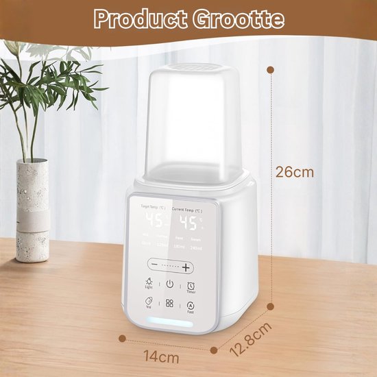 Draagbare Flessenwarmer Baby - Draadloos & USB Oplaadbaar - Snelle Babyfles Verwarmer Voor Onderweg - Temperatuurregeling & Warmhoudfunctie - Geschikt voor Meerdere Flessen — afbeelding 4