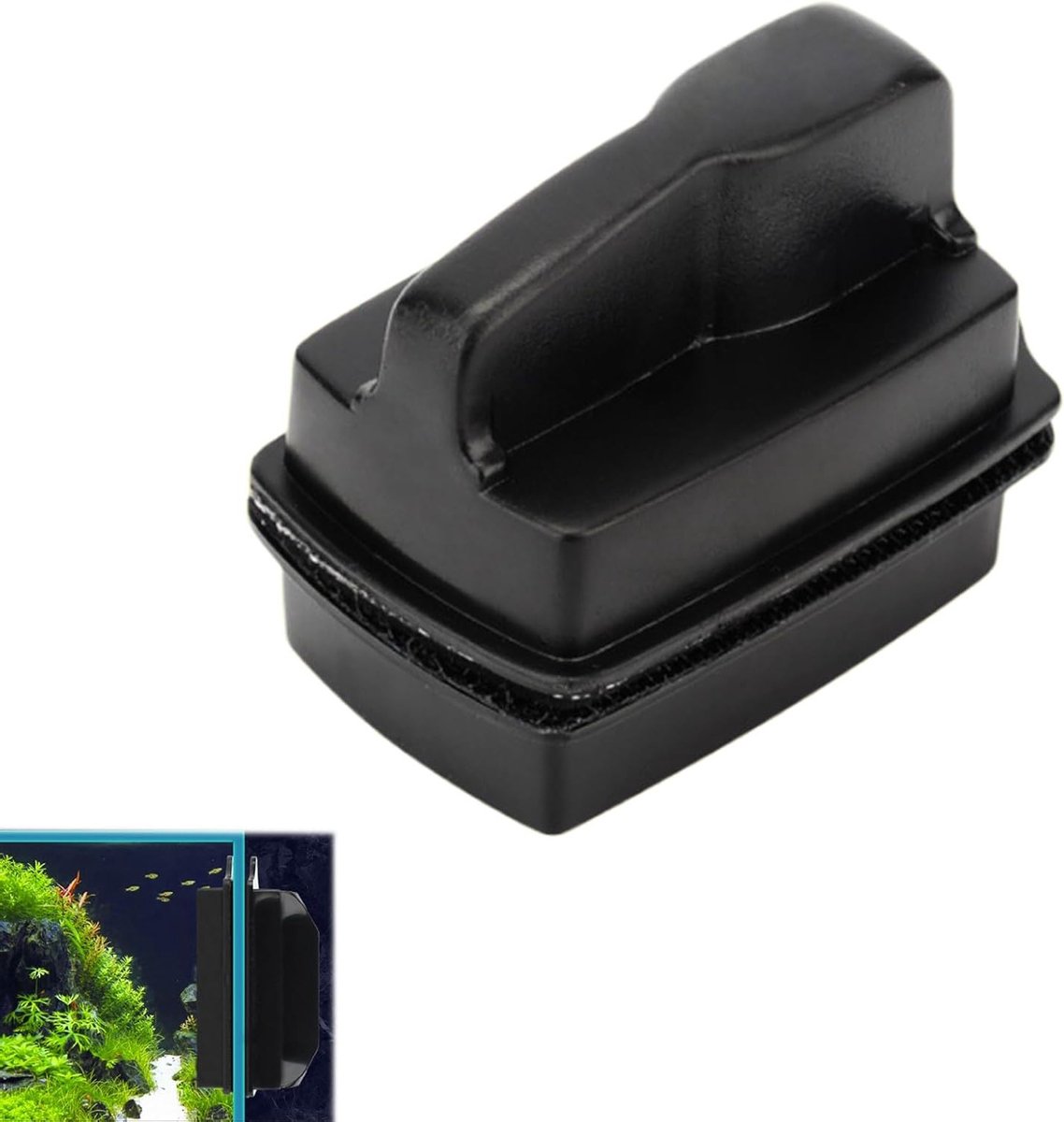 Ruitenreiniger voor aquarium, magnetische borstel voor helder water, aquariumaccessoires voor 0,5 cm dikte en optimale reiniging