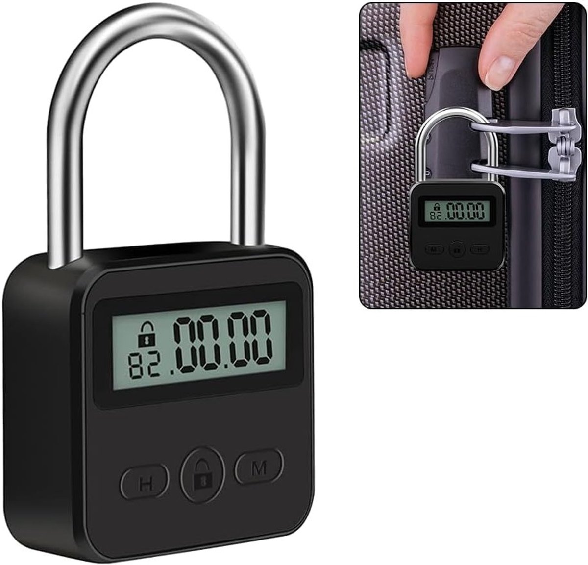 Slimme Digitale Kluis met LCD Display, Oplaadbaar via USB, Tijdsloten tot 99 Uur voor het Voorkomen van Slechte Gewoonten en Veilig Bewaren van Waardevolle Spullen