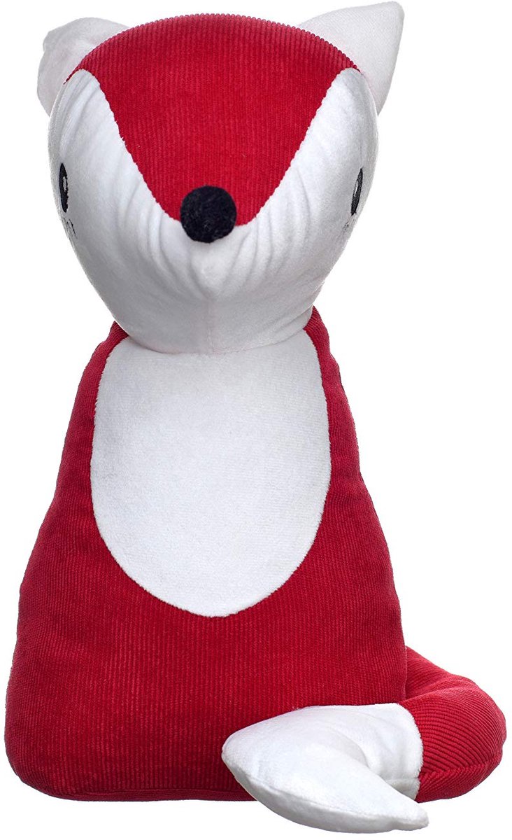 Ibenzoa® Robuuste en Stijlvolle Deurstoppers van Stof - Vos Design, Rood-Wit, ca. 25 cm