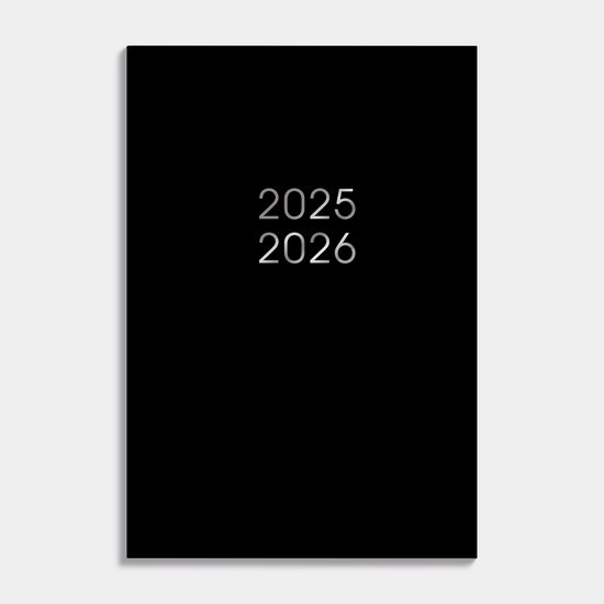 Hobbit - Schoolagenda 2025-2026 - 1 week op 2 pagina's - Harde kaft - A5 (14 x 20,5 cm) - Zwart