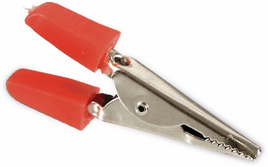 Clip crocodile isolé rouge