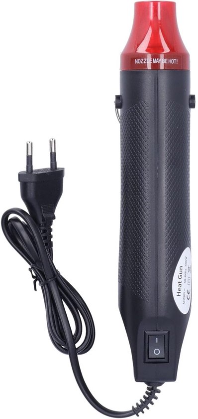Warmtepistool - Heteluchtpistool / Verfafbrander 300W 200°C - Hittepistool - ABS-behuizing - Heatgun - Heteluchtpistool - 200℃ handmatige lucht - voor doe-het-zelvers, krimpfolie
