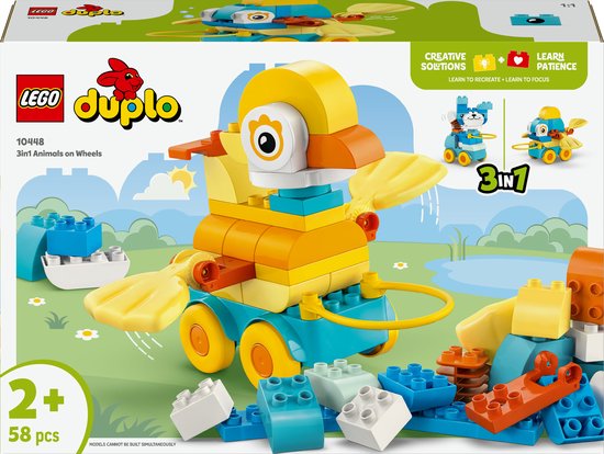 LEGO DUPLO 3-in-1 Dieren op Wielen Peuterspeelgoed - 10448