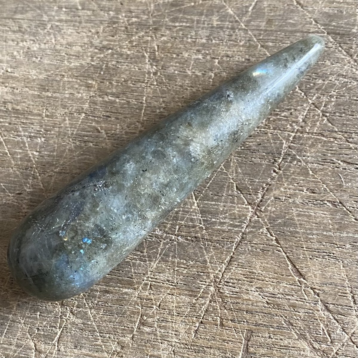 Labradoriet Massagestaaf - Beschermend - Aura - Magic Wand - Edelsteen - 9x2 cm
