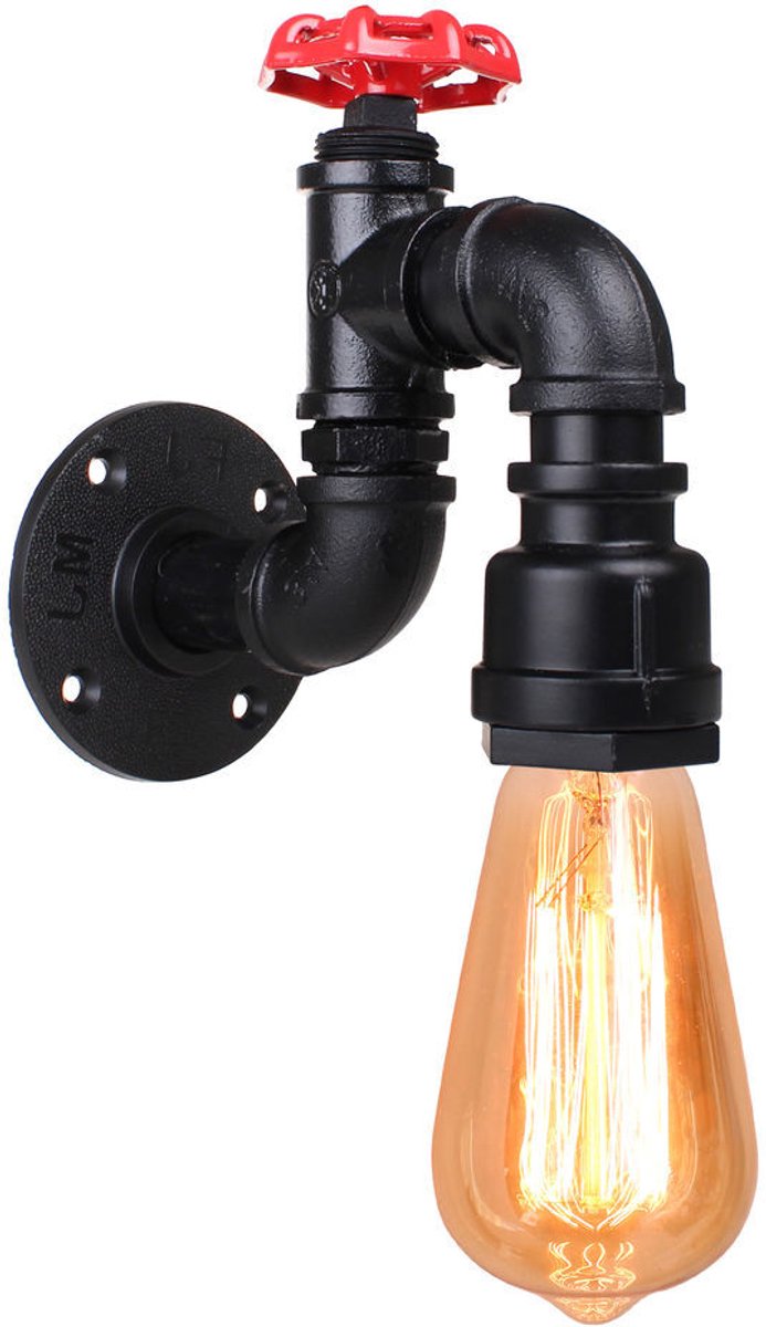 Wandlamp Industrieel E27 Wandlampen Binnenwandlamp voor Slaapkamer Woonkamer Garage Zwart