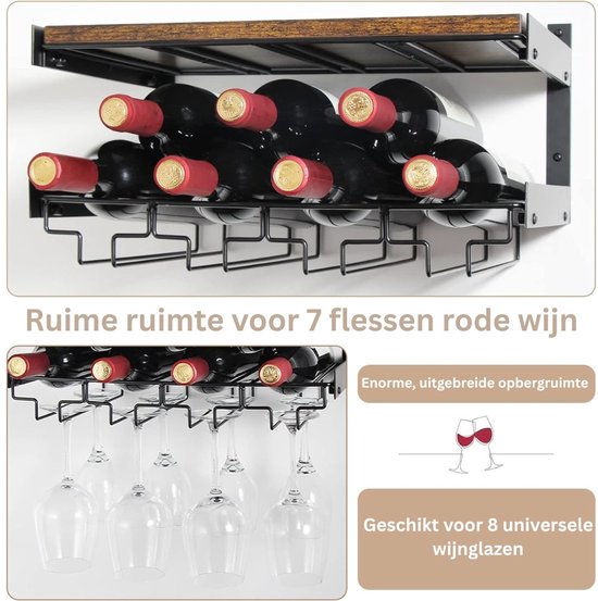 Wijnglazenhouder - Wijnrek - Muur Rek