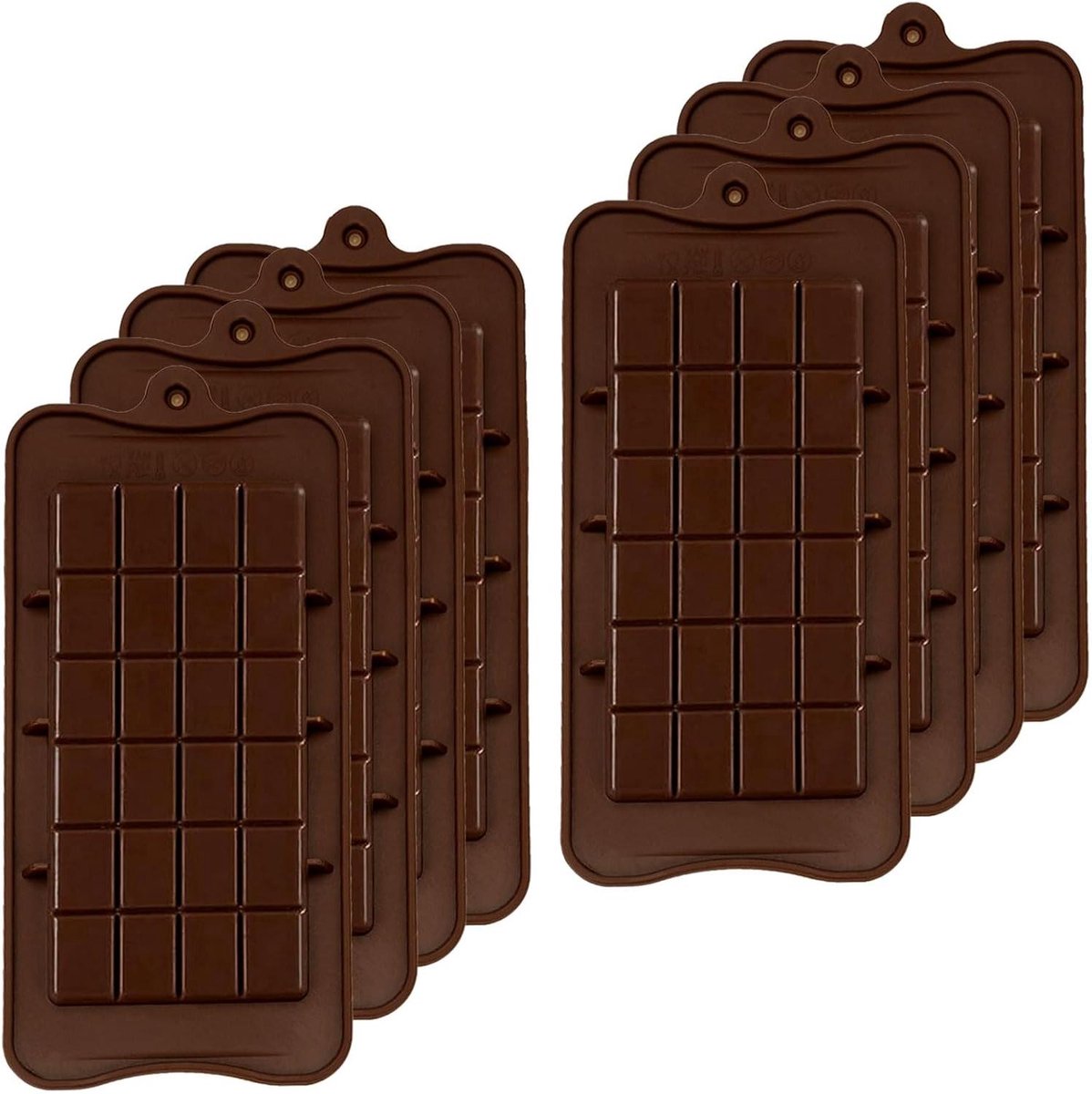 8-delige chocoladevorm van siliconen - BPA-vrije energiereepbakvorm voor chocolade