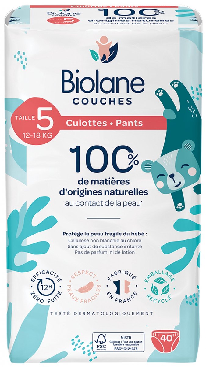 Goedkoopste Biolane Natuurlijke Slips 40 Slips Maat 5 (12-18 kg