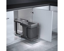 Hailo Tandem-Rb - Inbouw Prullenbak - 36 Liter - Afvalemmer Keuken