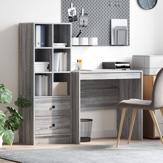 Hoekbureau 145x100x76 cm bewerkt hout sonoma eikenkleurig kopen