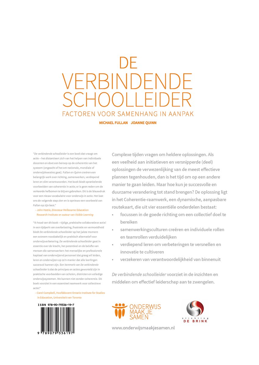 De verbindende schoolleider - back cover