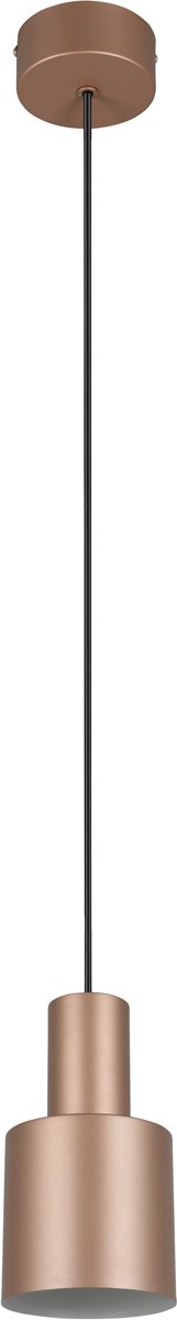 LED Hanglamp - Hangverlichting - Torna Dago - E27 Fitting - Rond - Koffie - Metaal