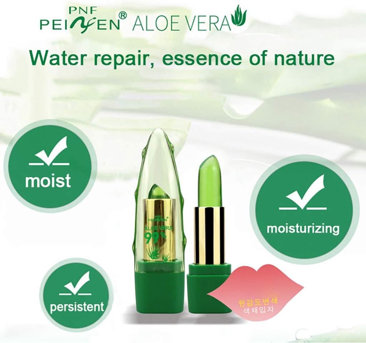 Aloë Vera lip Gel balm Lipstick - Kleurverandering Langdurige - Hydraterende - Lip Balm | Lippenbalsem Aloe vera | Lip balm aloevera Smaak| balsem voor lippen - lip protector | Lip stick | Verzacht en beschermt | Veranderd de kleur van je lippen — cadeau in Cadeau-ideeën - foto 5