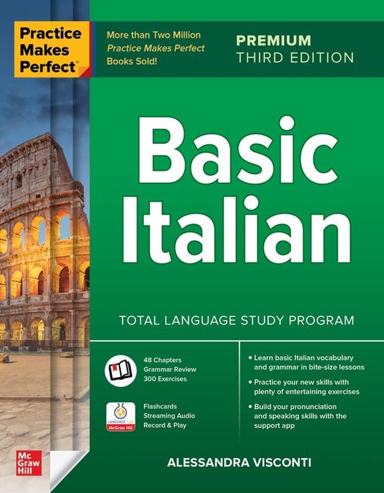 Practice Makes Perfect: Basic Italian, Premium Third Edition - cover