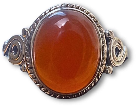 Carneool Ring Boho Zilver nr.08 - Maat 16