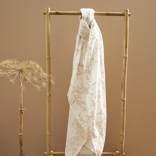 Meyco Baby Branches swaddle - 2-pack - hydrofiel - sand - 120x120cm van Meyco — afbeelding 5