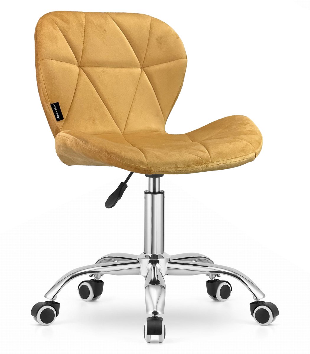 RIVELLO VELVET GEEL draaistoel