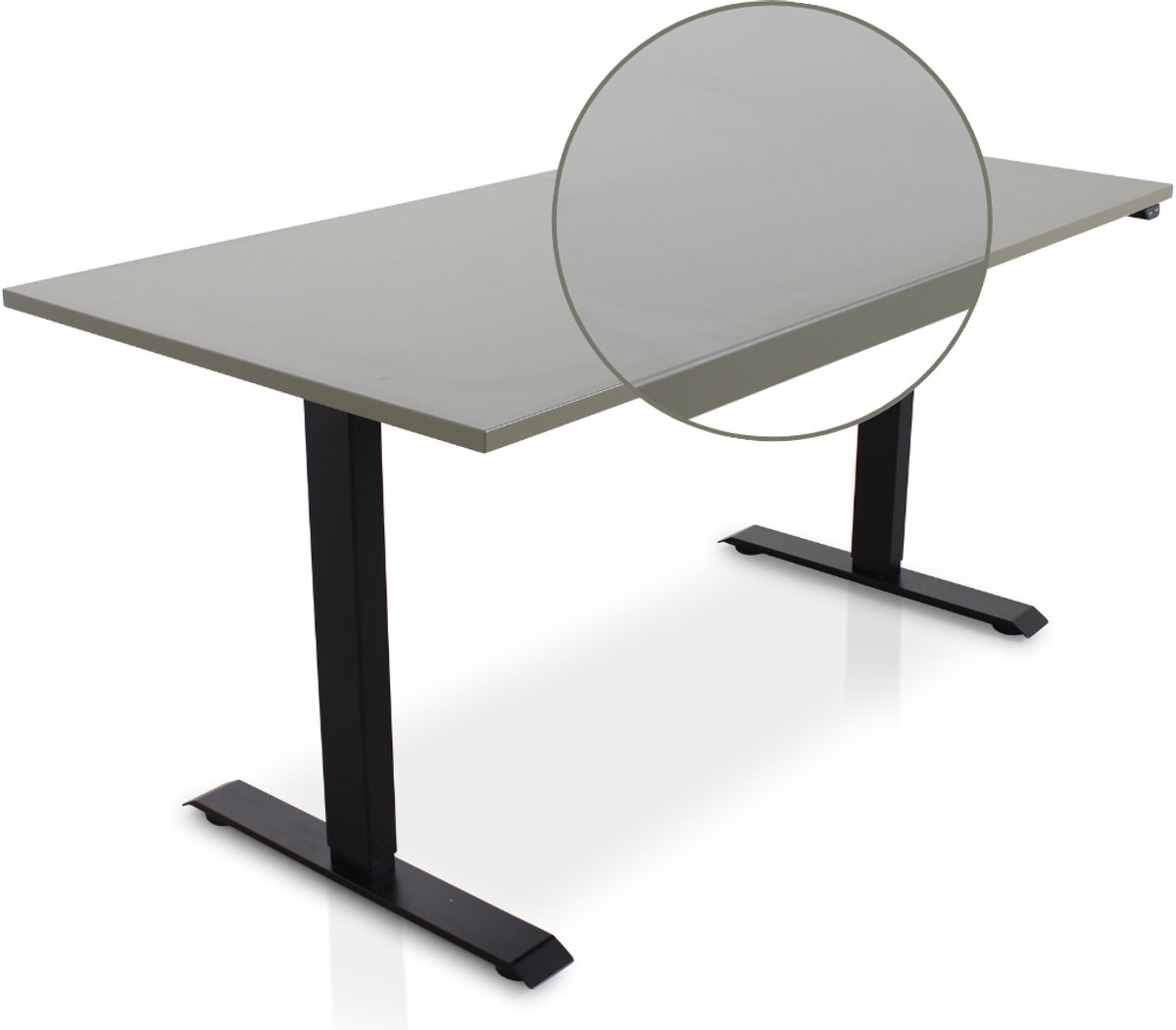 Multi Ratio Lineaflex MRC EASY Zit-Sta Bureau – Elektrisch Verstelbaar – 160x80 cm – Blad Forest Green – Zwart Frame – Inclusief Stekkerdoos & Kabelklemmen