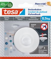tesa® plafondhaak voor behang & pleisterwerk - tot 0,5 kg/haak - ideaal voor decoratie - spoorloos verwijderbaar