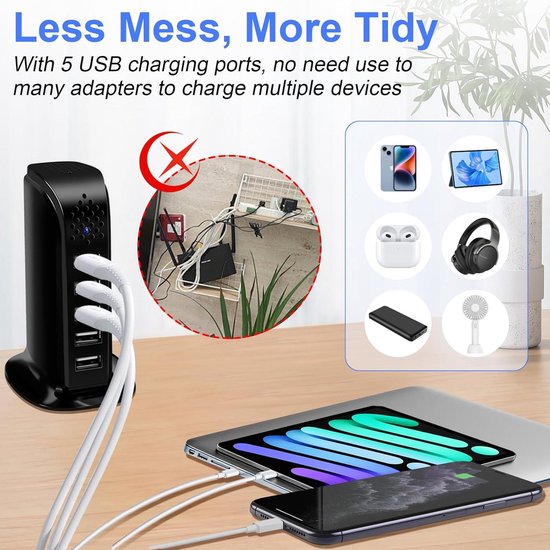 Nisanmoon Verborgen wifi-camera 2.4/5G, wifi-camera met 5-poorts USB-oplader, HD 1080p, verborgen spionagecamera met bewegingsdetectie en zicht op afstand Nisanmoon Verborgen wifi-camera 2.4/5G, wifi-camera met 5-poorts USB-oplader, HD 1080p, verborgen spionagecamera met bewegingsdetectie en zicht op afstand