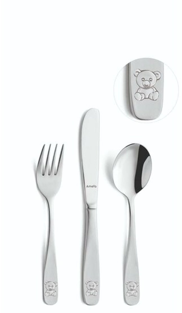 Amefa kinderbestekset Beer 3-dlg