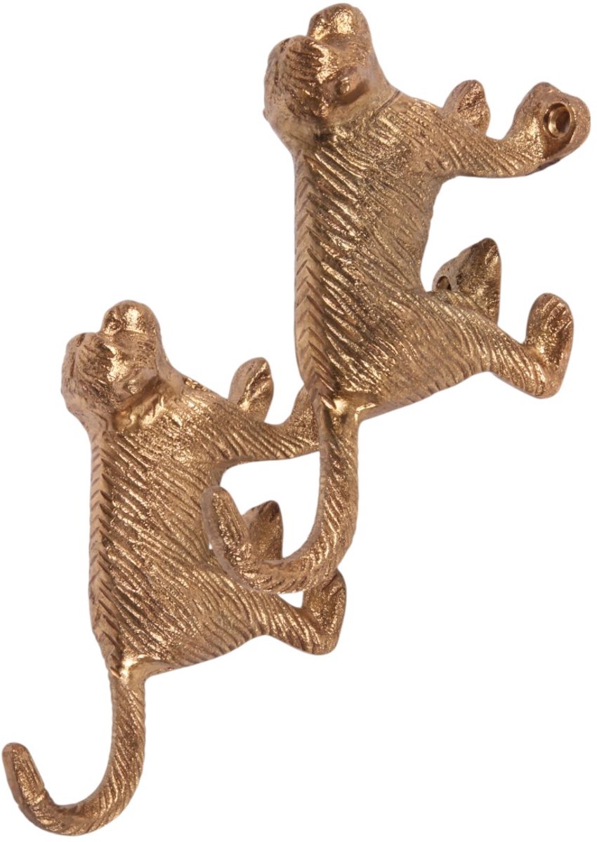 Baroque - Fotolijst - Wandhaak Aap 12 cm - Goud - Aluminium - 9x13.5x5 - Aluminium